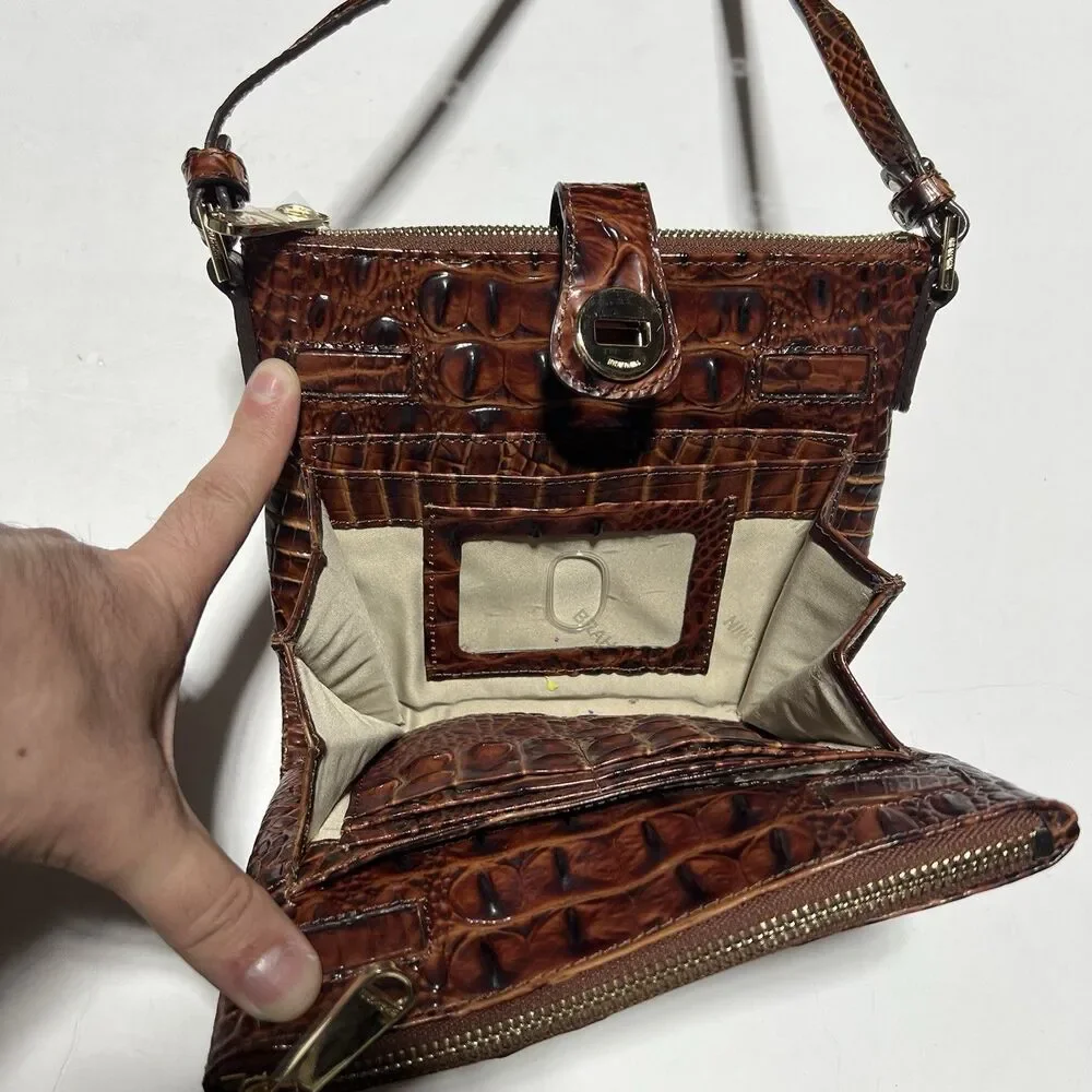 Brahmin Mina Crossbody Organizer Pecan Melbourne